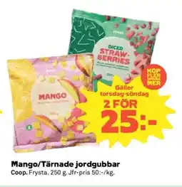 Coop Mango/Tärnade jordgubbar erbjuda
