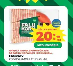 Coop Falukorv erbjuda