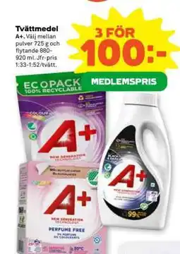 Stora Coop Tvättmedel A+ erbjuda