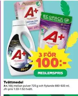 Coop Tvättmedel A+ erbjuda