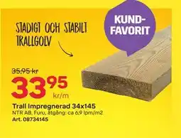 Byggmax Trall Impregnerad 34x145 erbjuda