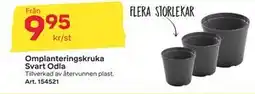 Byggmax Omplanteringskruka Svart Odla erbjuda