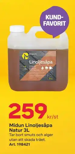 Byggmax Midun Linoljesåpa Natur 3L erbjuda