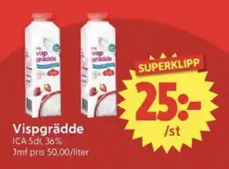 Nya Pulsen ICA Vispgrädde erbjuda