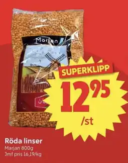 Nya Pulsen MARJAN Röda linser erbjuda