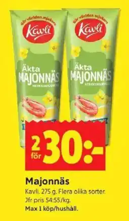 ICA Kvantum KAVLI Majonnäs erbjuda
