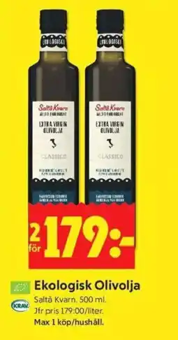 ICA Kvantum SALTÅ KVARN Ekologisk olivolja erbjuda