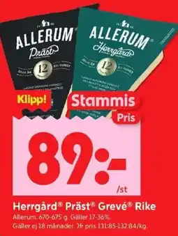 ICA Kvantum ALLERUM Herrgård präst grevé rike erbjuda
