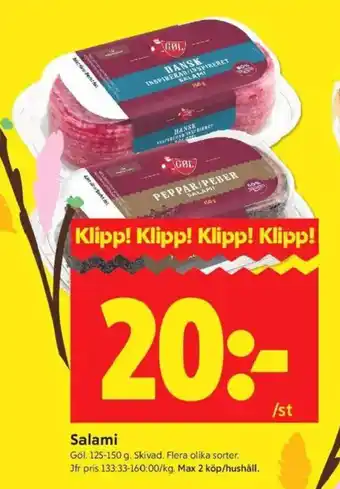 ICA Kvantum GÖL Salami erbjuda