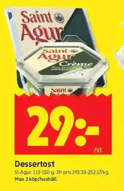 ICA Kvantum SAINT AGUR Dessertost erbjuda
