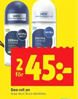 ICA Kvantum NIVEA Deo roll on erbjuda