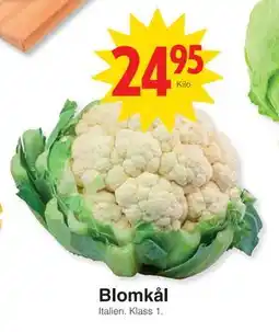 Matöppet Blomkål erbjuda