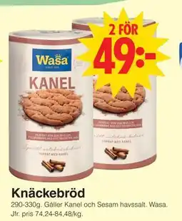 Matöppet Knäckebröd erbjuda