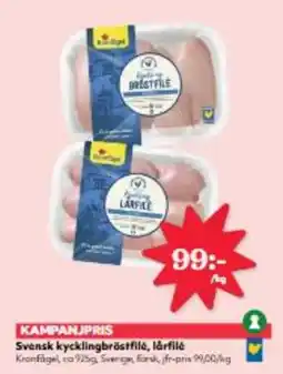 Hemköp Svensk kycklingbröstfilé, lårfilé erbjuda