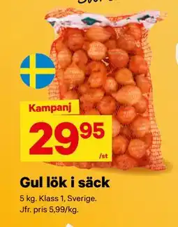 City Gross Gul lök i säck erbjuda