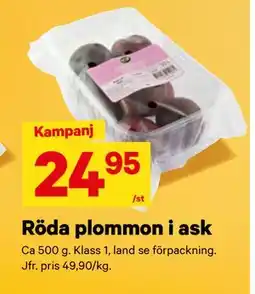 City Gross Röda plommon i ask erbjuda