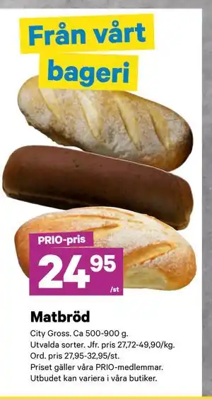 City Gross Matbröd, Pris i appen erbjuda