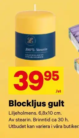 City Gross Blockljus gult erbjuda