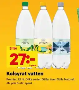 City Gross Kolsyrat vatten erbjuda