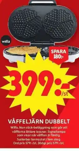 ICA Maxi Våffeljärn dubbelt erbjuda