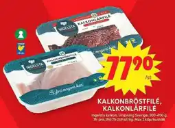 ICA Maxi Kalkonbröstfilé, kalkonlårfilé erbjuda