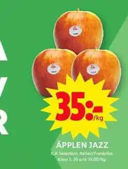 ICA Maxi Äpplen jazz erbjuda