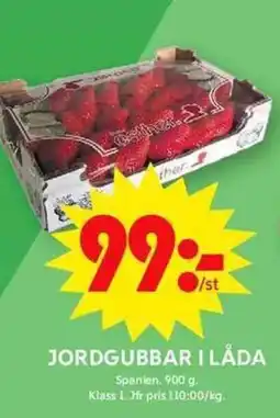 ICA Maxi Jordgubbar i låda erbjuda
