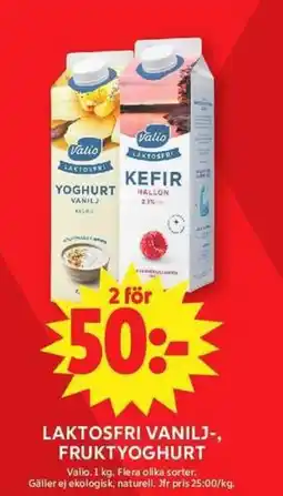 ICA Maxi Laktosfri vanilj-, fruktyoghurt erbjuda