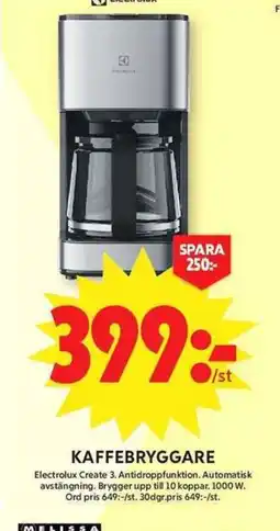 ICA Maxi Kaffebryggare erbjuda