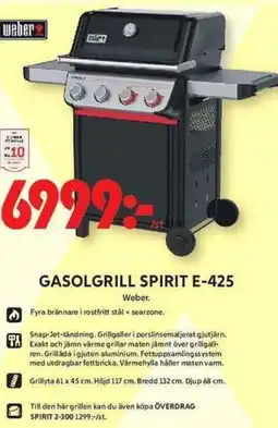ICA Maxi Weber gasolgrill spirit e-425 weber. erbjuda