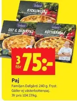 ICA Kvantum Familjen Dafgård Paj erbjuda