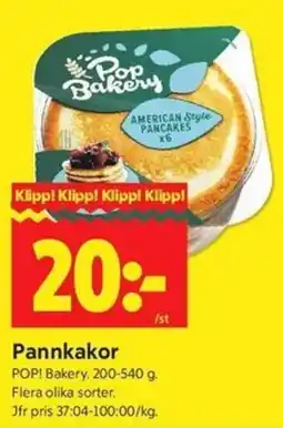 ICA Kvantum POP! Bakery Pannkakor erbjuda