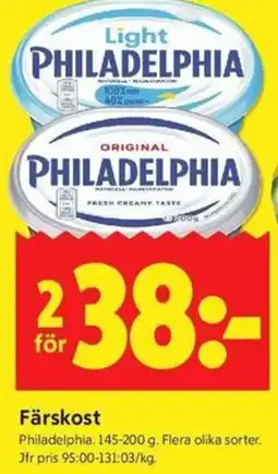 ICA Kvantum Philadelphia Färskost erbjuda