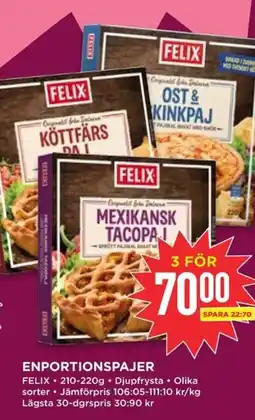 Willys FELIX Enportionspajer erbjuda