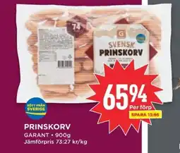 Willys GARANT Prinskorv erbjuda