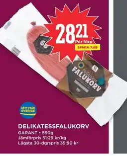 Willys GARANT Delikatessfalukorv erbjuda