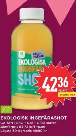 Willys GARANT Ekologisk ingefärashot erbjuda