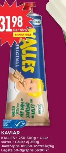 Willys KALLES Kaviar erbjuda