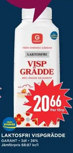 Willys GARANT Laktosfri vispgrädde erbjuda
