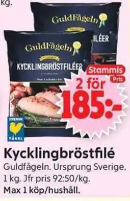 ICA Supermarket Guldfågeln Kycklingbröstfilé erbjuda