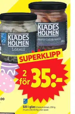 ICA Supermarket Klädesholmen Sill i glas erbjuda