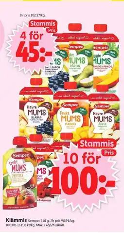 ICA Supermarket Semper Klämmis erbjuda