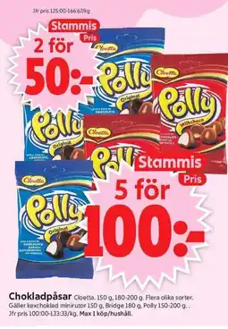 ICA Supermarket Cloetta Chokladpåsar erbjuda