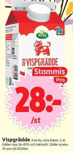 ICA Supermarket Arla Vispgrädde erbjuda