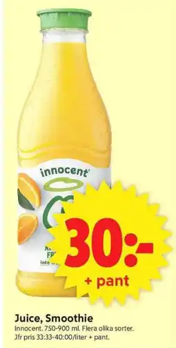ICA Supermarket Innocent Juice, Smoothie erbjuda