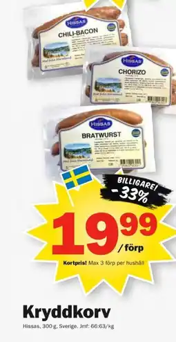 Pekås Hissas Kryddkorv erbjuda