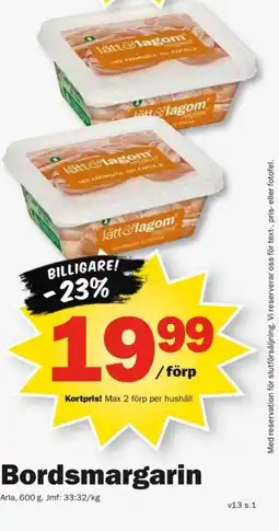 Pekås Arla Bordsmargarin erbjuda