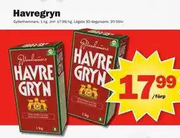 Pekås Gyllenhammars Havregryn erbjuda