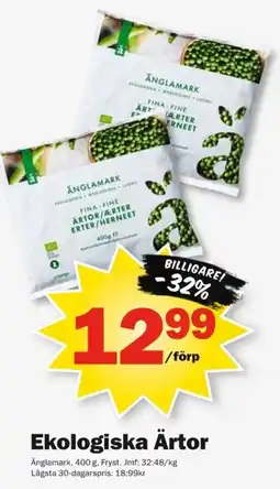 Pekås Änglamark Ekologiska Ärtor erbjuda