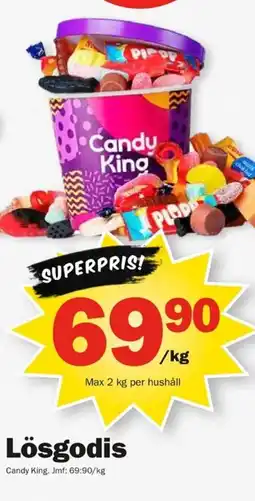 Pekås Candy King Lösgodis erbjuda